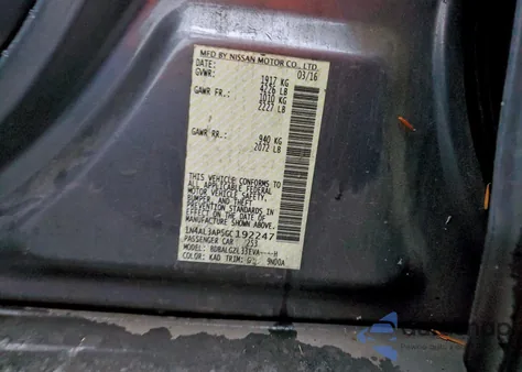 2016 Nissan Altima 2.5 из США, поврежденный, VIN 1N4AL3AP5GC192247